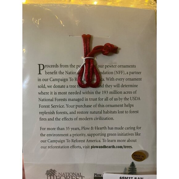 nwt pueter xmas tree gnome red and silver nonprofit donation w each one sold - Picture 4 of 5